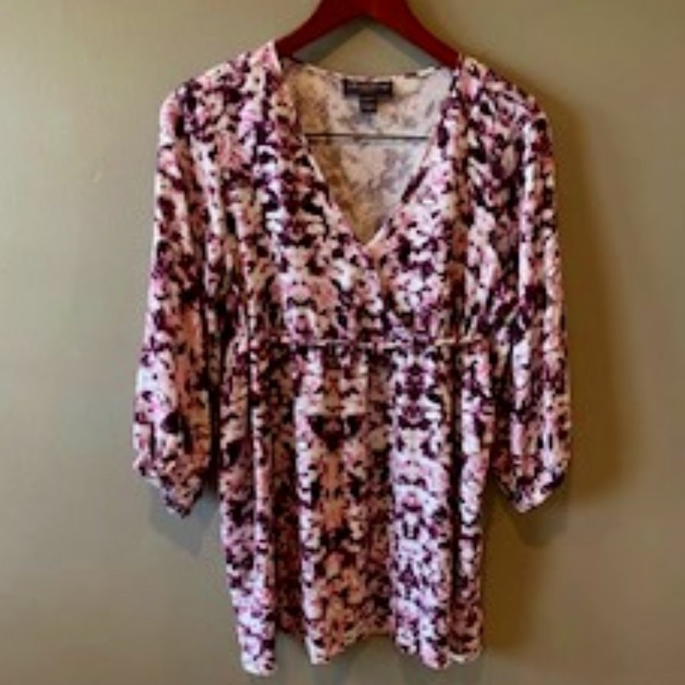 PEA IN THE POD SIZE LARGE FLORAL MATERNITY SHIRT - Picture 7 of 11